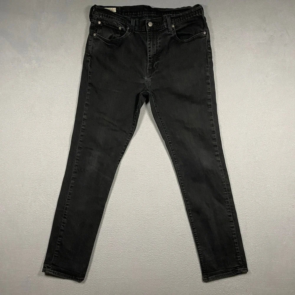 Levi's 511 Slim Fit Jeans Mens 36x32 (Measures 32x31) Black Premium Denim Pants